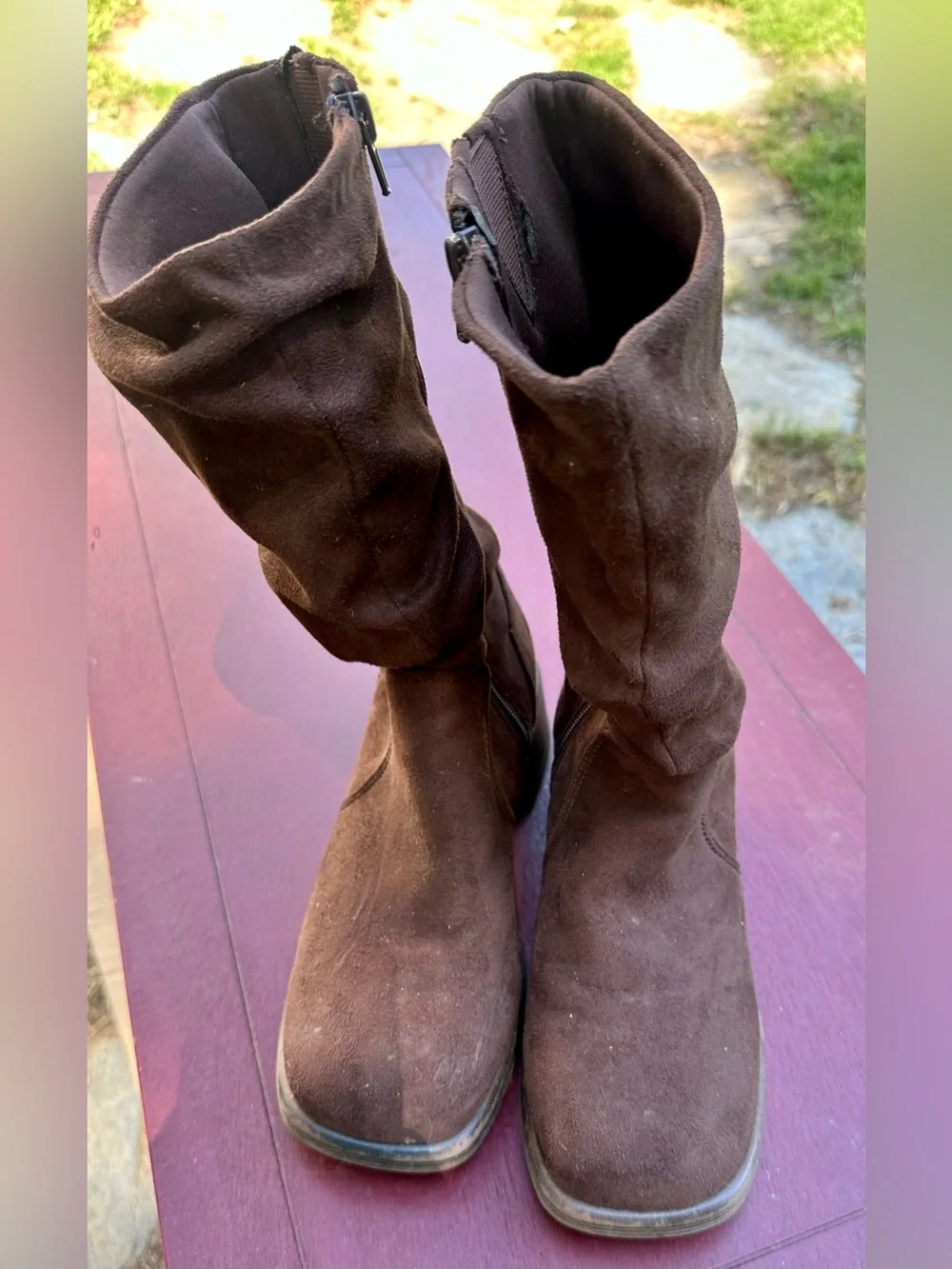Steve Madden Brown Suede Slouch Boots